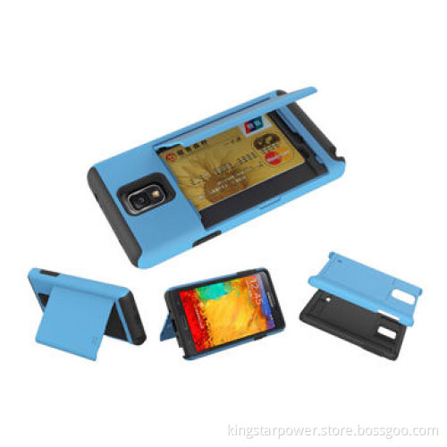 Hybrid Case for Samsung Note4 N910 Note 4 with ID, Cash and Credit Card SlotsNew